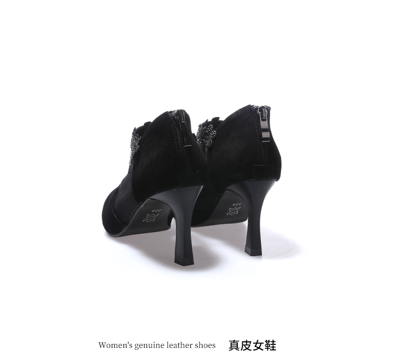 C8438 1620K GIÀY CAO GÓT NỮ JIARELA MŨI NHỌN GÓT NHỌN MÙA HÈ GIÀY DÉP NỮ DA BÒ G05 SẢN PHẨM MỚI