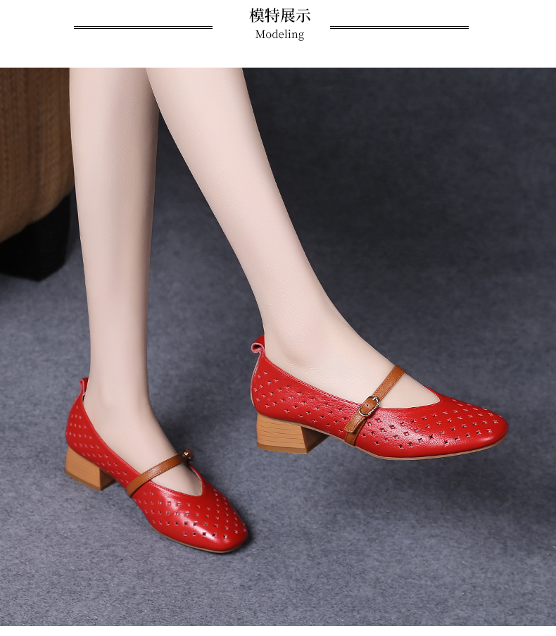 C8244 1620K GIÀY DA NỮ JIARELA MÙA HÈ GIÀY DÉP NỮ DA BÒ G05 SẢN PHẨM MỚI
