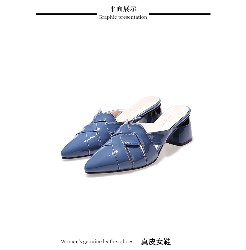 C8279 1620K GIÀY CAO GÓT NỮ JIARELA GÓT VUÔNG MÙA HÈ GIÀY DÉP NỮ DA BÒ G05 SẢN PHẨM MỚI