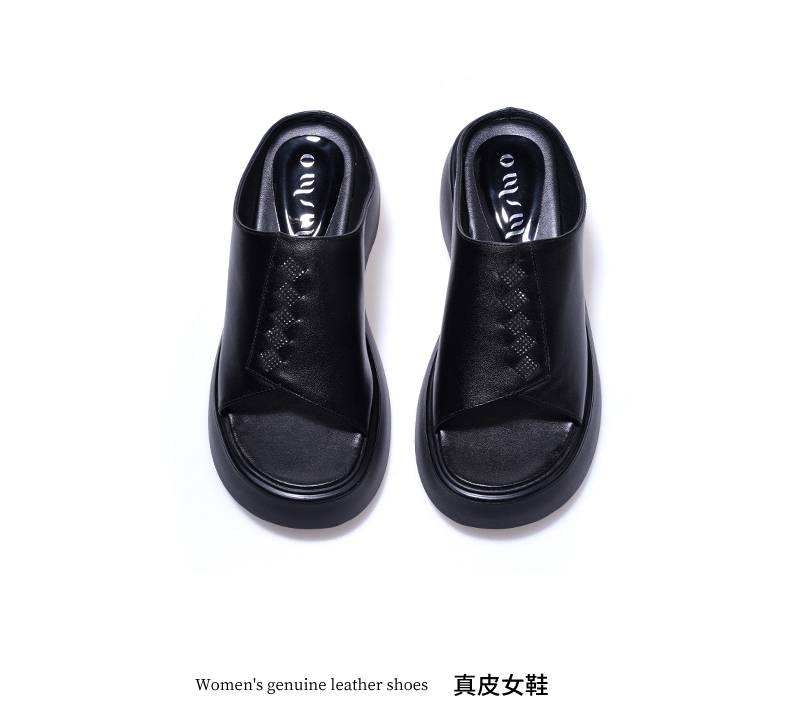 C8457 1620K GIÀY DÉP SANDAL NỮ JIARELA MÙA HÈ MIỆNG CÁ GIÀY DÉP NỮ DA BÒ G05 SẢN PHẨM MỚI