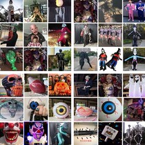 Halloween props cloth set party supplies large tour street with nightclub bar KTV atmosphere props custom made