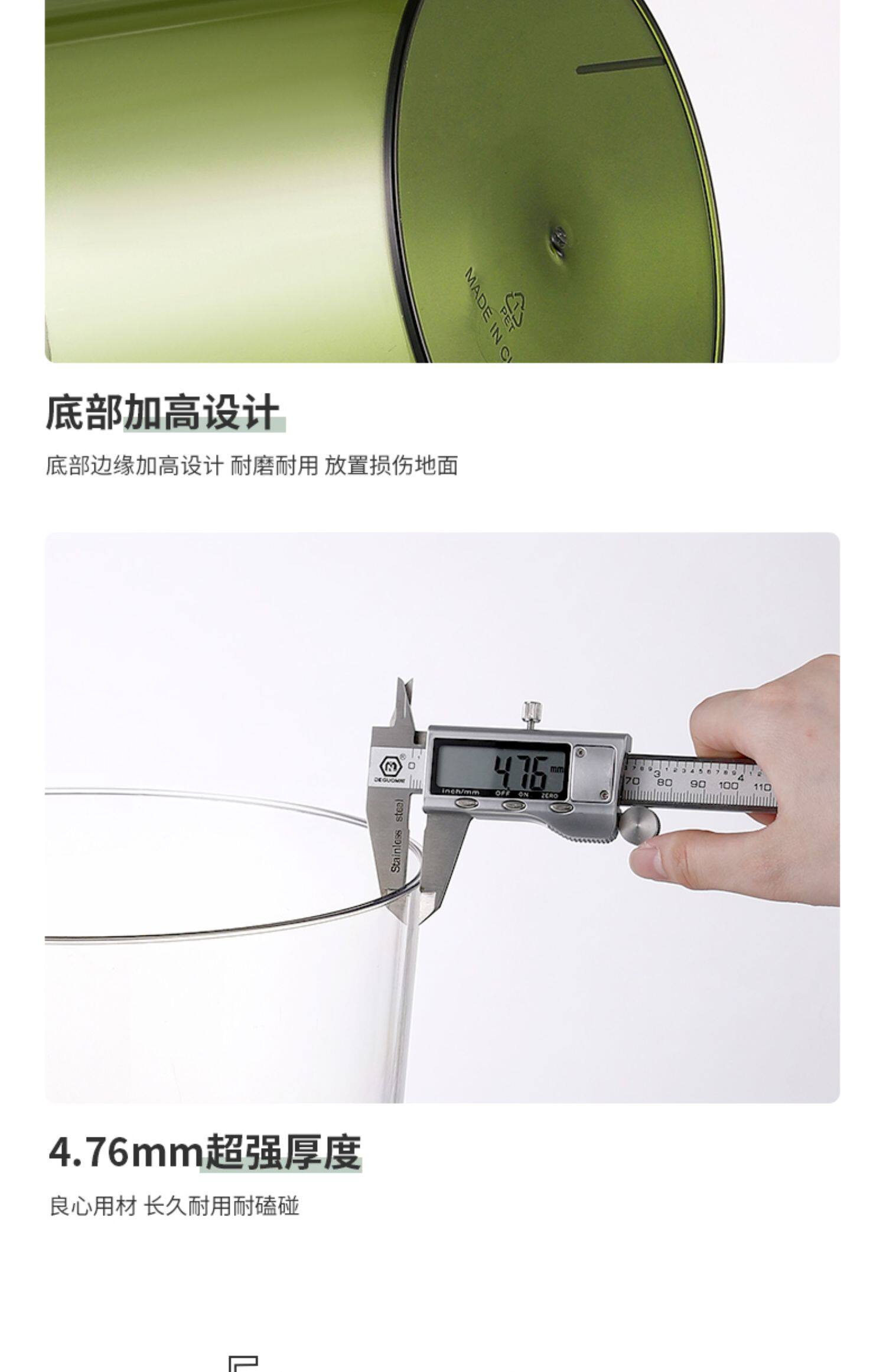 Урна 轻奢透明垃圾桶厕所卫生间家用卧室客厅厨房厕纸篓小号大容量商用