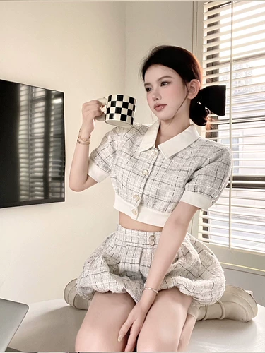 Плетеный костюм, юбка, летние штаны, платье, в стиле Шанель, французский стиль