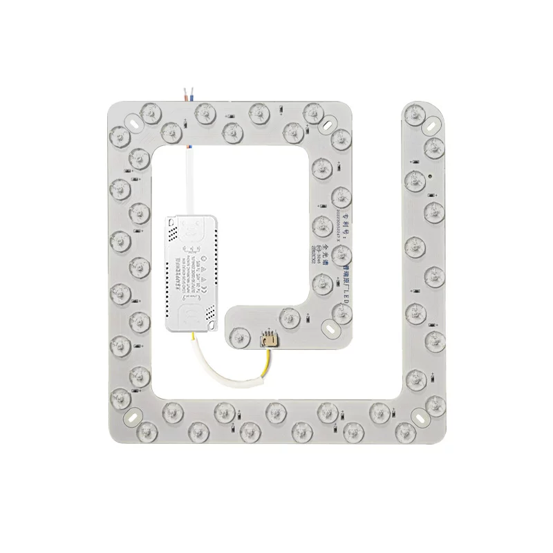 LED ceiling light, square changeable lights for living room, light source, light strip, comfortable light spectrum, eyes protection