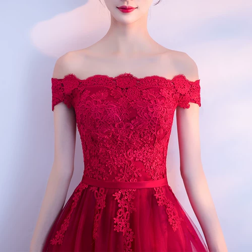 Красное длинное весеннее вечернее платье, 2020, открытые плечи