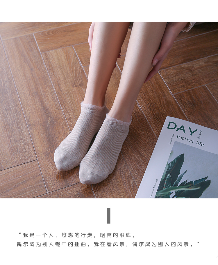 Vớ nữ vớ nông miệng thấp giúp ống ngắn mùa xuân và mùa thu mỏng phần cotton vớ Hàn Quốc dễ thương mùa hè vớ nữ vớ - Vớ bông tất nike