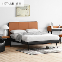  InYard Yi oxygen] Welsh leather bed head layer cowhide Nappa leather modern simple master bedroom light luxury leather bed