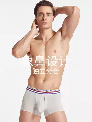 Men's bullet-type separation underwear Spermatic cord vein breathable Varicose scrotum support Elephant nose sexy boxer briefs Summer