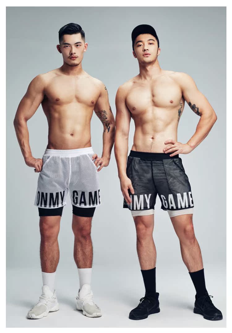 OMG ban đầu thư mùa hè quần thể thao thoáng khí quần short nam mỏng mảnh nhanh khô quần thể dục năm quần - Quần thể thao quần thể thao nam ngắn