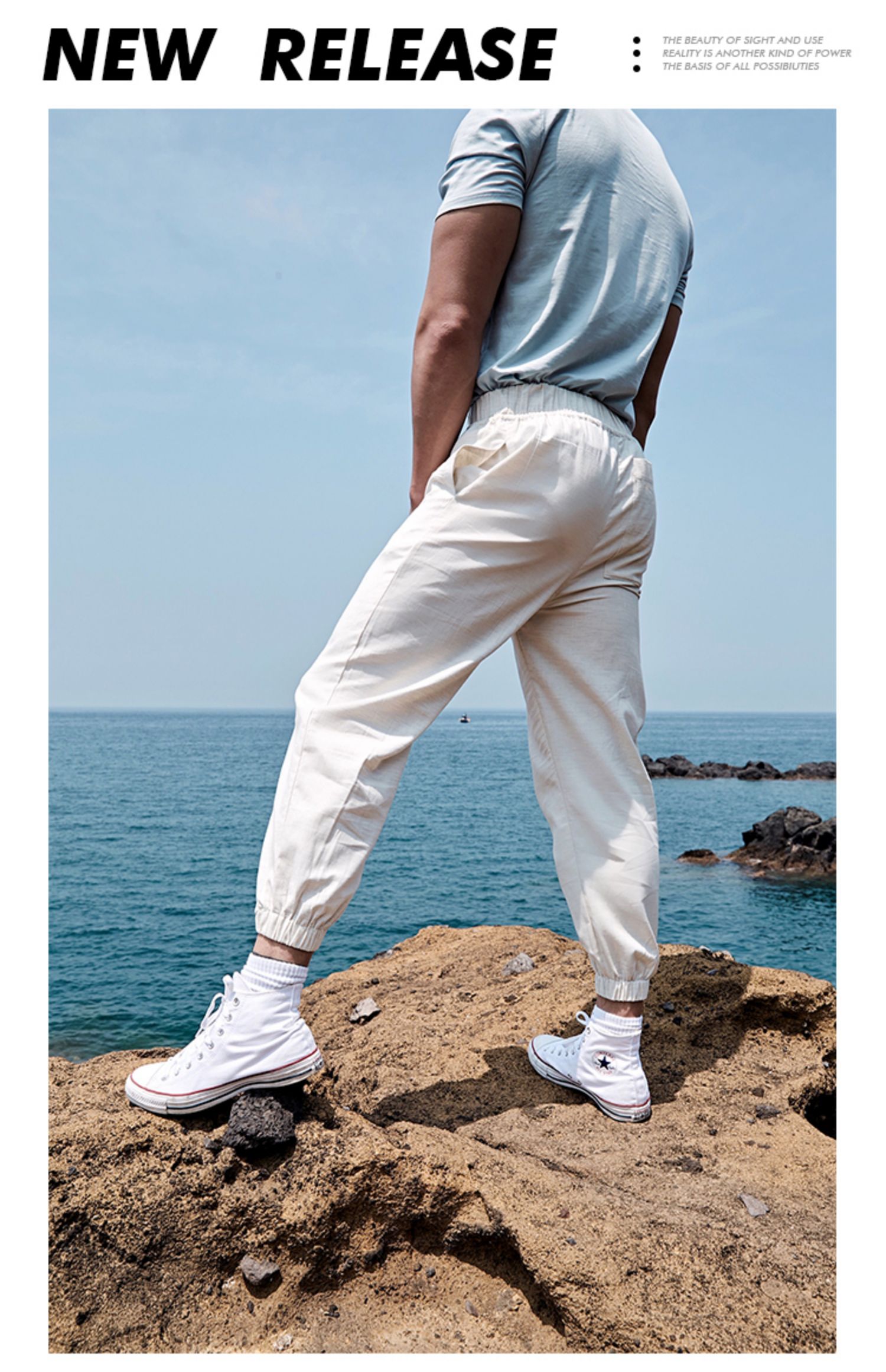 OMG Tide thương hiệu Mùa hè đơn giản cotton lỏng quần thể thao giản dị nam đào tạo chạy quần thể dục thấm mồ hôi - Quần thể thao quần nike nam