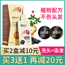 Korean Wukong hair color Fruit fragrance bubble hair dye Baking oil Hair dye cream Plant pure 2021 popular color natural tea black