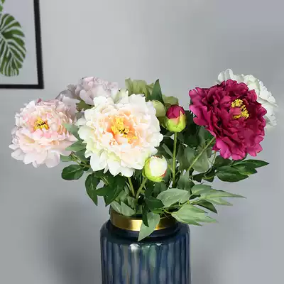 Simulation peony high-grade fake flower for Buddha floral ornaments living room table decoration real bouquet dry flower silk flower