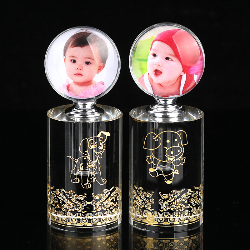 Fetal hair souvenir custom photo Fetal hair seal Chicken dog baby Male and female children Umbilical cord chapter Baby teeth Fetal hair collection