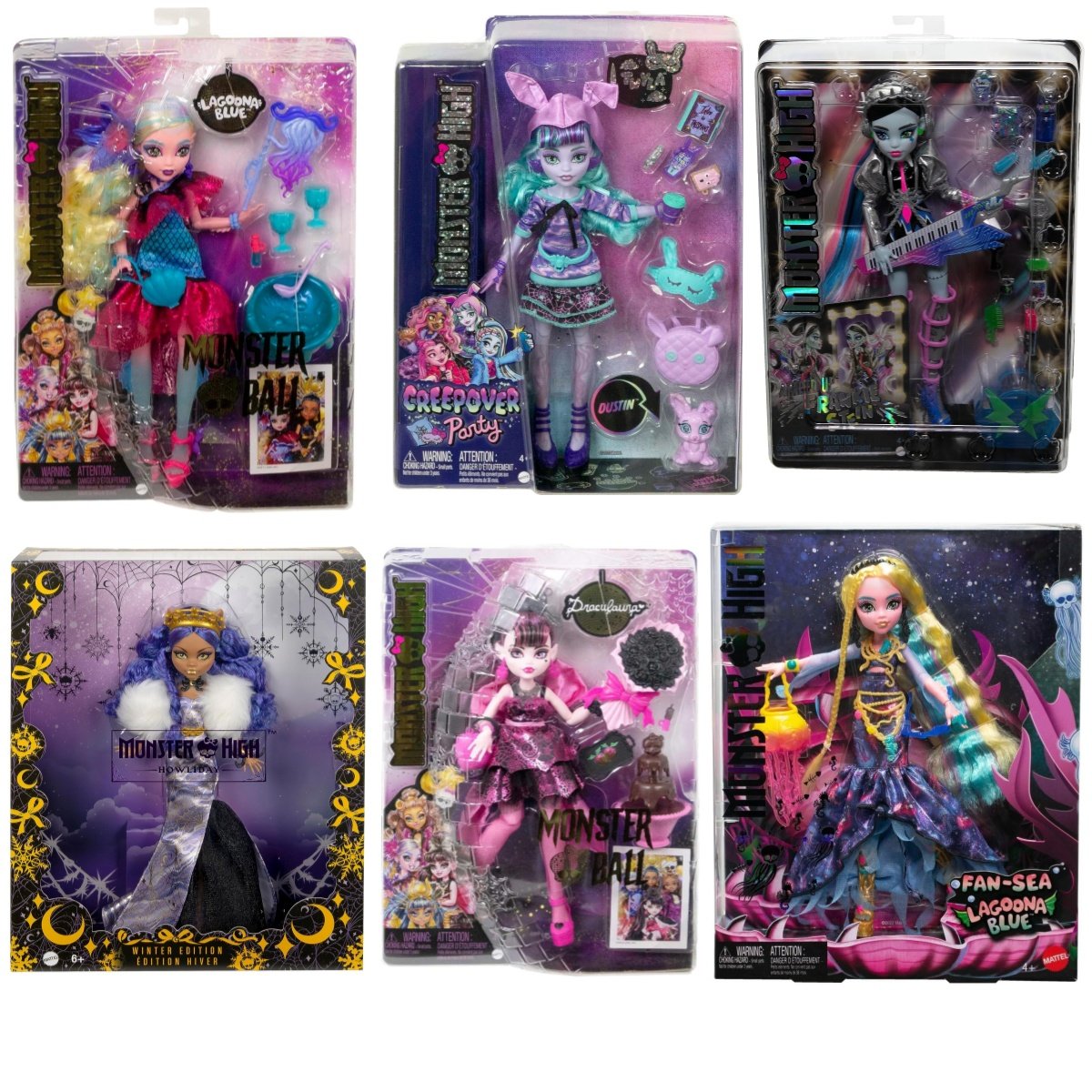 Школа Монстров Monster High School Модная вечеринка старшеклассница первокурсница Кровавая девочка Волчица Сестра Рыбка Девочка Кукла Игрушка Изображение 1