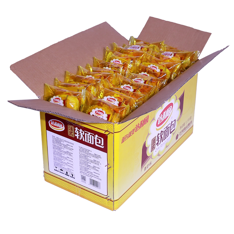 Daliyuan French soft bread 1500g snack breakfast food nutrition pastry Swiss roll small bread whole box