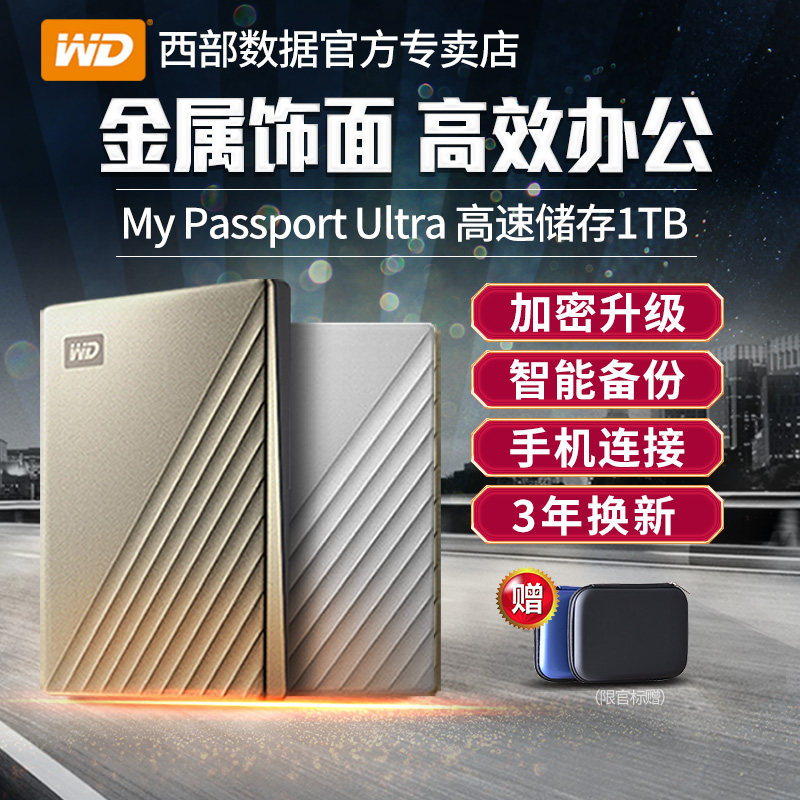 WD Western Data Portable Hard Drive 1t External TypeC High Speed USB3 0 Encrypted External Western1TB Mobile Disk
