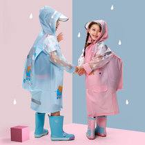 Childrens raincoats boys and girls primary school students school waterproof full body with schoolbags big children ponchos