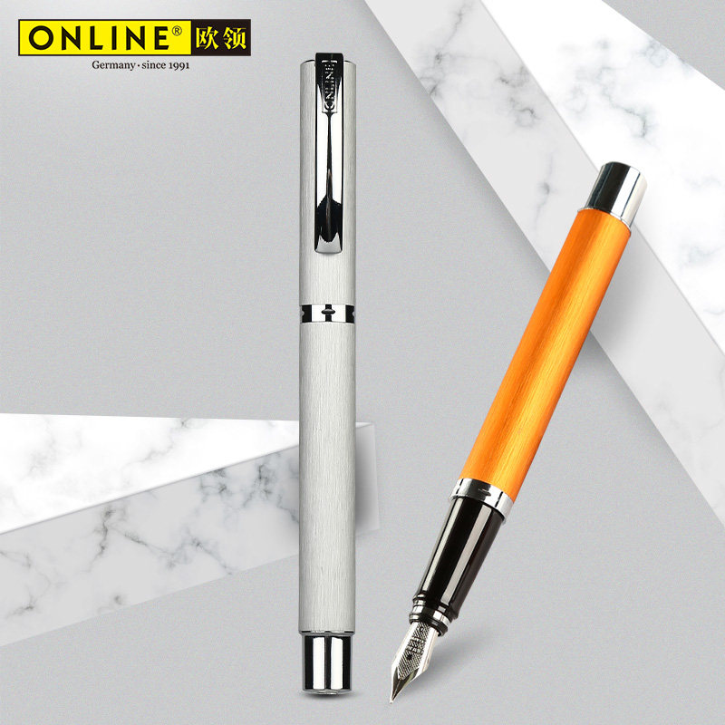 ONLINE European-collar German imported metal pen vision business black office writing signature practice handwriting for men and women for elders can be engraved group buy boyfriend ink-absorbing gift gift box