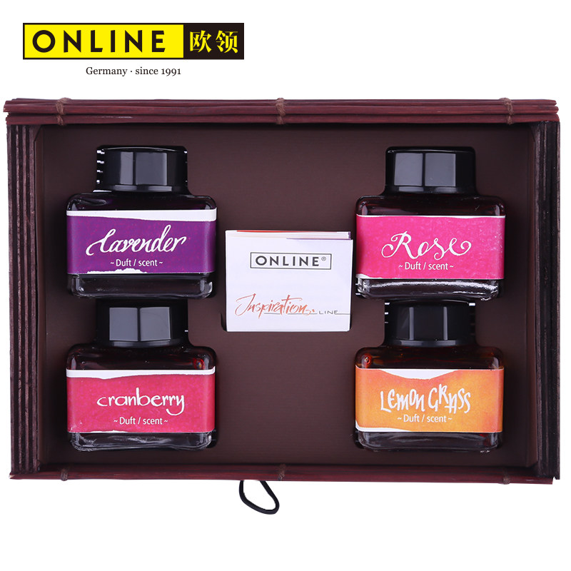 German ONLINE Eurocollar Color Pen Scented Ink water Non-carbon Unblocked pen Diary Diary Ink ink set 15ml * 4 