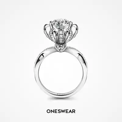 Vanke ONESWEAR WISHING FOUNTAIN original design 1 carat diamond ring PROPOSAL WEDDING diamond ring female customization