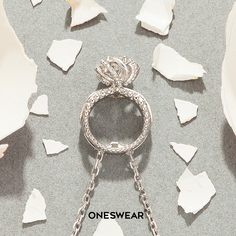 Van Cleef & Arpels ONESWEAR MiniRing Rose Fountain original design diamond necklace spot women's clavicle chain