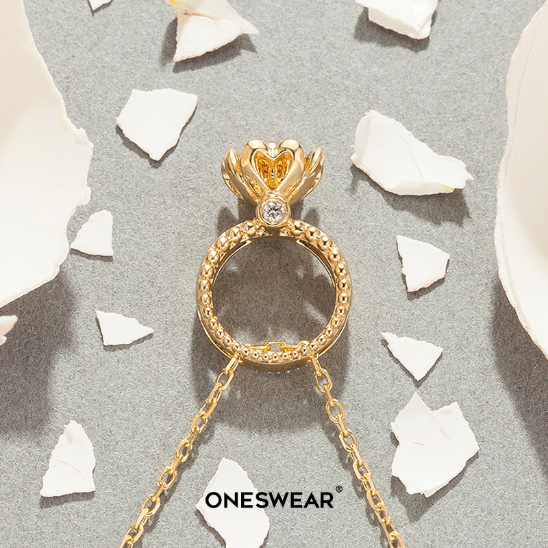 VANKE ONESWEAR MiniRing Hyacinth Necklace Spot Original Design Clavicle Chain Diamond Necklace