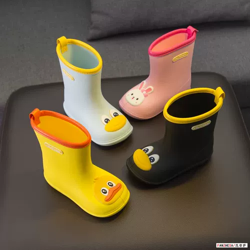 Детский дождевик, бахилы, комплект, детские сапоги для мальчиков, нескользящий клей для раннего возраста, обувь, 1-3 лет, женский стиль