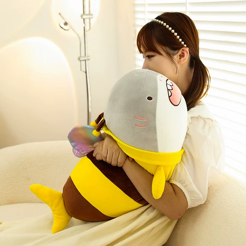 Румяна, акула, плюшевая кукла, подушка, игрушка, популярно в интернете, пчела, подарок на день рождения
