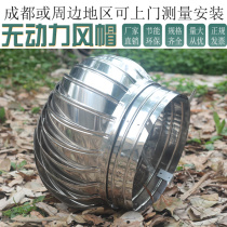 201 stainless steel unpowered wind cap windball roof ventilator flue exhaust ventilation cap plant blower 304