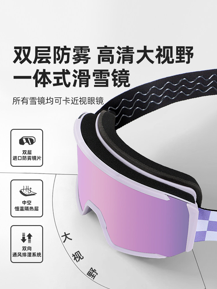 Professional Ski Helmet with Goggles for Women, Snowboard-Specific Helmet and Goggles Integrated, Children's Safety Hat, Men's Snow Helmet Equipment