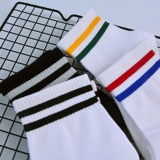 Спортивные носки для мальчиков, белые гольфы для школьников, средней длины, осенние