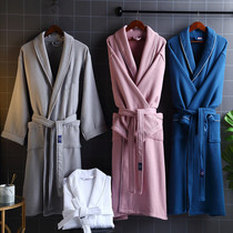 Hotel bathrobe pure cotton male and female long style pyjamas bath cloths water suction speed dry towels full cotton custom-made