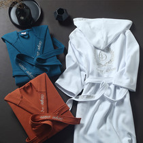Bathrobe mens and womens long summer thin sleepwear bursas than pure cotton absorbent speed dry bathrobe 5 star hotel Minjuku