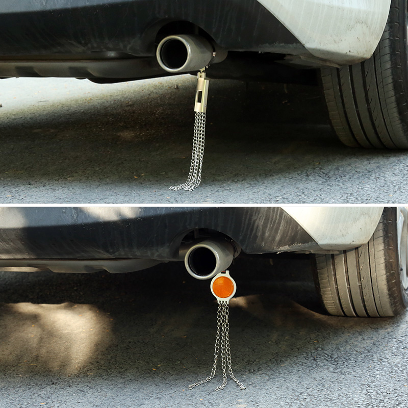 Car antistatic eliminator ground strip exhaust pipe suspended for electric static with vehicle towed discharge chain