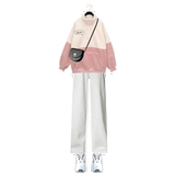 Розовая осенняя толстовка, осенний комплект, коллекция 2022, подходит для подростков