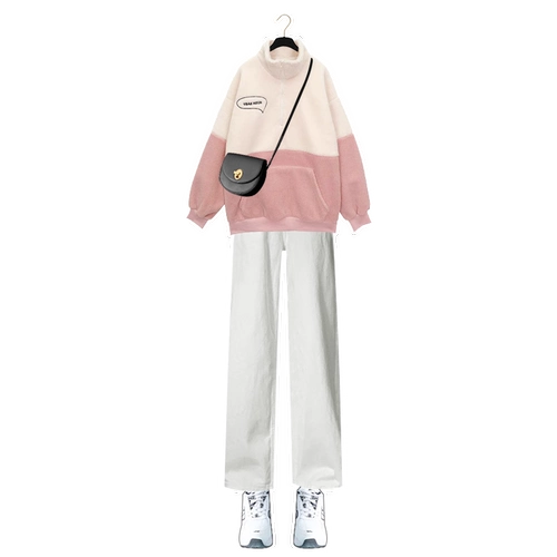 Розовая осенняя толстовка, осенний комплект, коллекция 2022, подходит для подростков