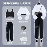 Модный летний комплект, штаны, в западном стиле