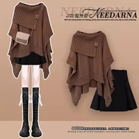 Черная мини-юбка, комплект, демисезонная юбка, популярно в интернете