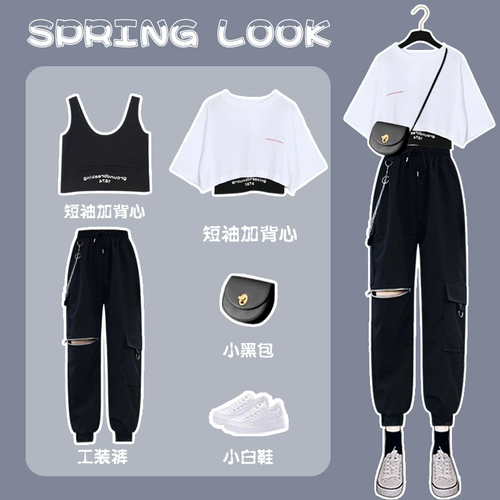 Модный летний комплект, штаны, в западном стиле