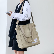 Canvas bag 2020 new tide couple college students class bag sen messenger bag female ins Joker shoulder bag