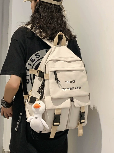 Школьный рюкзак, летняя вместительная и большая сумка через плечо для путешествий, для средней школы, подходит для студента