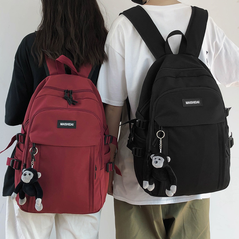 Schoolbag female Korean version college students middle school high school junior high school backpacks large capacity travel backpacks male Instagram trend