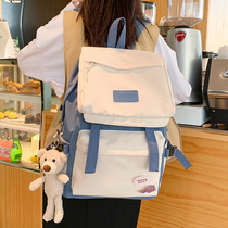 Pupil schoolbag female Korean version of Harajuku ulzzang Senior high school junior high school student Japanese backpack Mori backpack ins wind