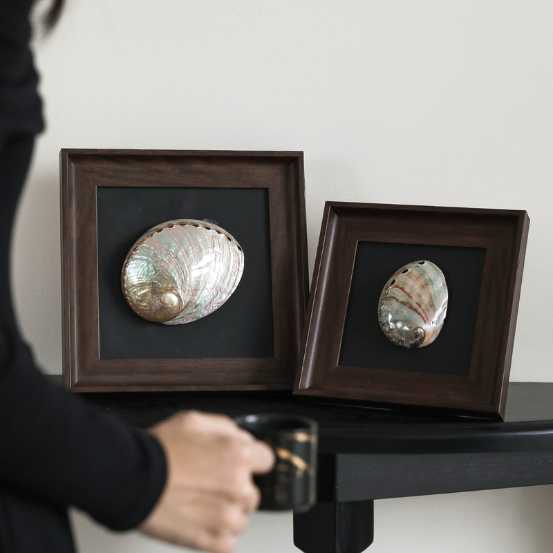 High-End Natural Conch Decorative Painting for Living Room, Tv Cabinet, Bedroom, Shell Display Stand, Antique-Style Desktop Ornament