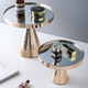 ins Nordic style creative mirror glass cake stand light luxury golden dessert table decoration gourmet display tray