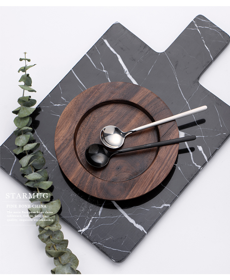 Thép không gỉ 304 thìa cà phê thìa trà tráng miệng muỗng trộn tráng miệng Sáng tạo bốn màu tùy chọn - Cà phê bình pha cà phê cold brew