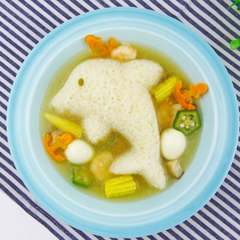 Cute rabbit dolphin flower type love rice abrasive animal onigiri mold Children's DIY Donburi bento tool