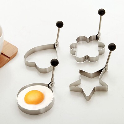 Cartoon omelette thickened stainless steel fried egg pancake tool Poached egg grinding tool love breakfast DIY mold