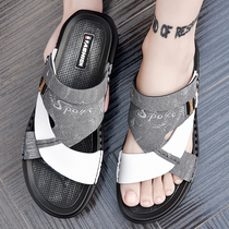 Sandals mens 2021 Summer new leisure Dual use Driving mens slippers trendy outside wearing beach waterproof drag men