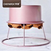 School chef 6 inch 8 inch cake mold bread mold non-stick chiffon rose gold inverted buckle cooling rack baking tools